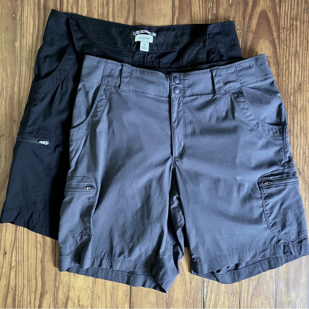 L.L. Bean Shorts Set of 2, Black & Grey
